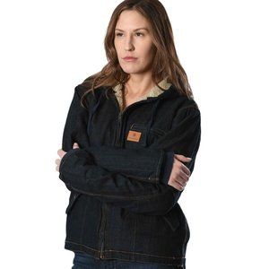 Women's Sherpa Lined Hooded Jeans Jackets